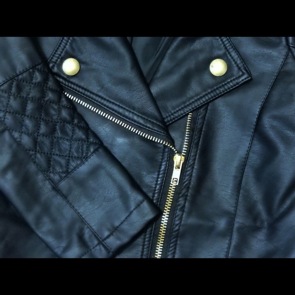 Kids Black faux leather Unisex jackets - Picture 7 of 8